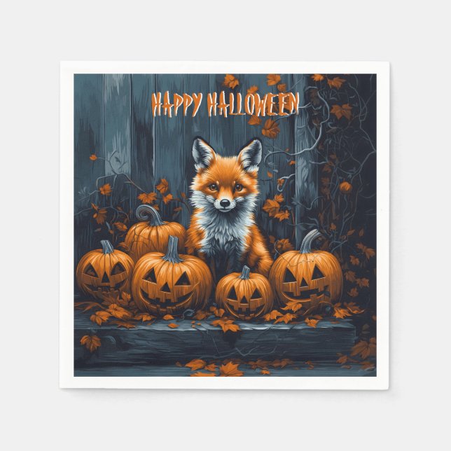 Servilleta De Papel Red Fox Halloween (Anverso)