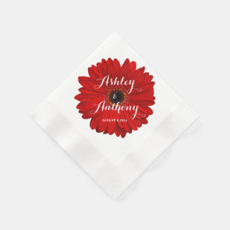 Servilleta De Papel Red Gerbera Gerber Daisy Boda personalizado