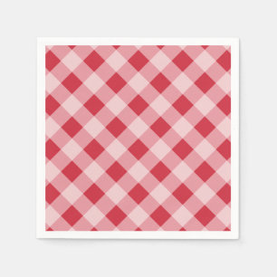 Servilleta De Papel Red Gingham Picnic Fiesta BBQ Napkins