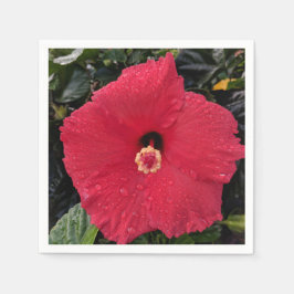 Servilleta De Papel Red Hibiscus Paper Napkin