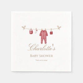 Servilleta De Papel Red Holiday Baby Shower Napkin para bebé