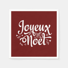 Servilleta De Papel Red Joyeux Noel