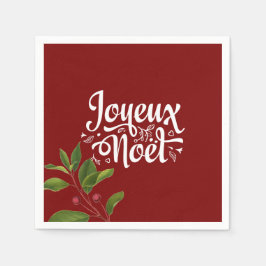 Servilleta De Papel Red Joyeux Noel