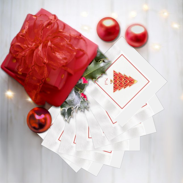 Servilleta De Papel Red Joyoux Noel Paper Napkin (Subido por el creador)