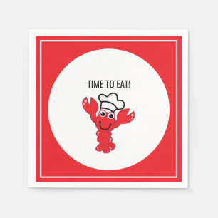 Servilleta De Papel Red Lobster Bake Chef Gorra Stripe