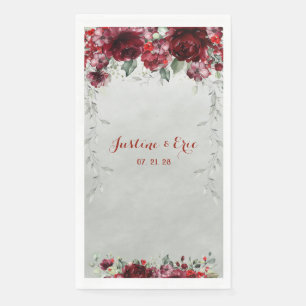 Servilleta De Papel Red Peony Epiphany Vines Boda