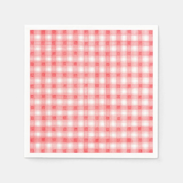 Servilleta De Papel Red Plaid (Anverso)