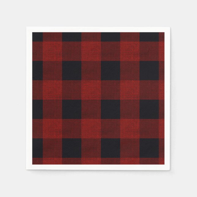 Servilleta De Papel Red Plaid (Anverso)