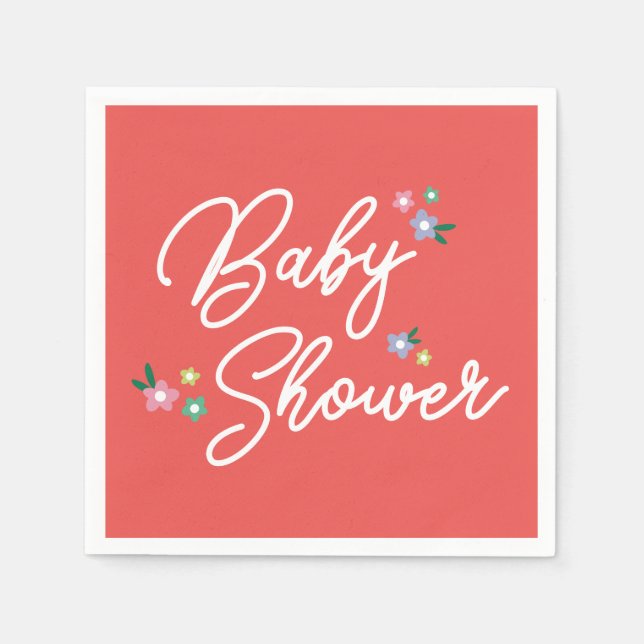 Servilleta De Papel Red Polka Dot Ladybug Baby Shower (Anverso)