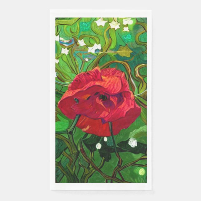 SERVILLETA DE PAPEL RED ROSE  (Anverso)