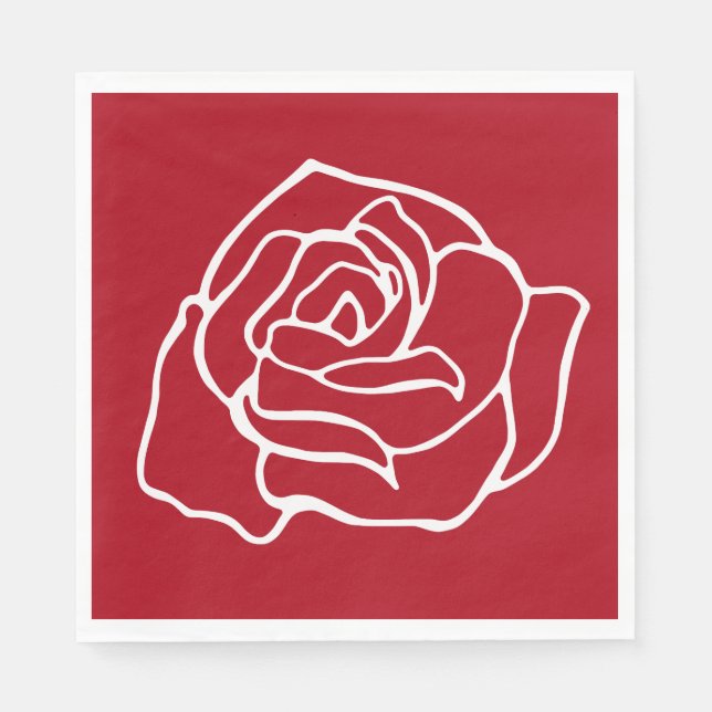 Servilleta De Papel Red Rose Napkins (Anverso)