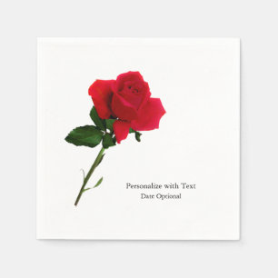 Servilleta De Papel Red Rose Personalizado Cocktail Napkin