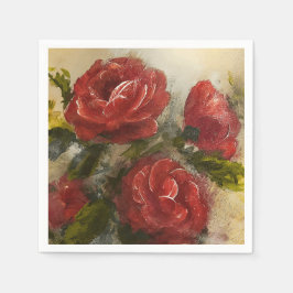 Servilleta De Papel Red Roses 