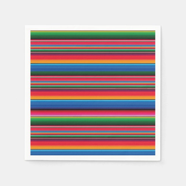 Servilleta De Papel Red Serape Saltillo traditional mexican blanket Fl (Anverso)