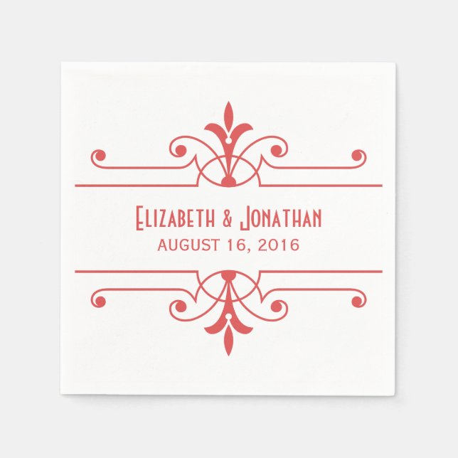 Servilleta De Papel Red v2 Fancy Ornamental Paper Napkins (Anverso)