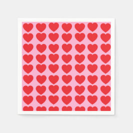 Servilleta De Papel Red Valentines Hearts