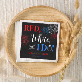 Servilleta De Papel Red White & I Do 4th of July Napkins