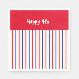 Servilleta De Papel "Red, White y Blue Gappy 4th" Comida