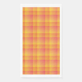 Servilleta De Papel Red Yellow Checker Abstract Pattern