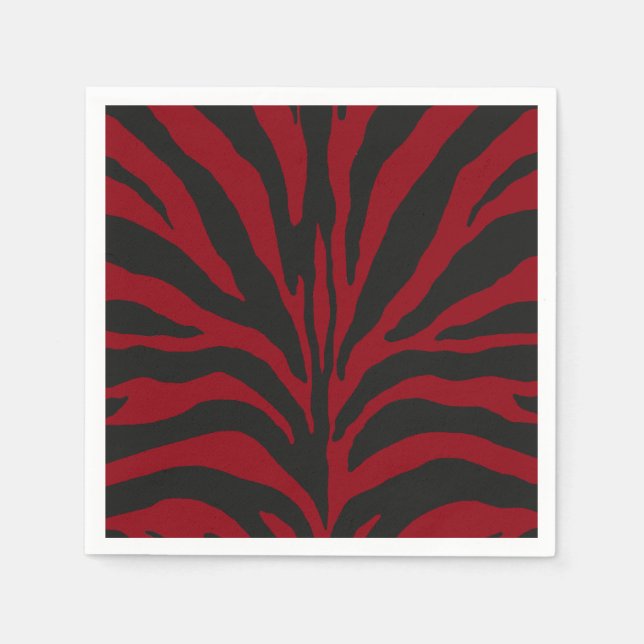 Servilleta De Papel Red Zebra (Anverso)