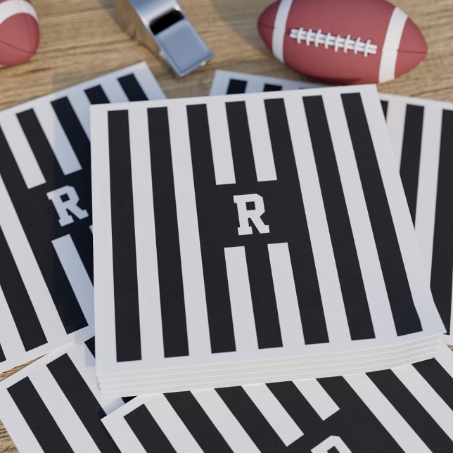Servilleta De Papel Referee Stripes Sports Football Party Napkins (Subido por el creador)