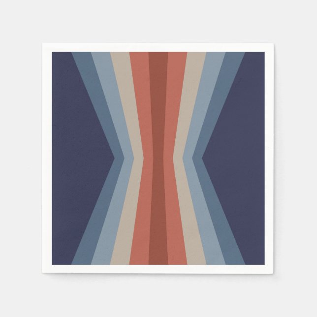 Servilleta De Papel Reflejo arcoiris en estilo retro (Anverso)