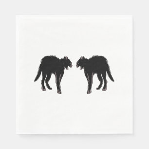 Servilleta De Papel Reflejo de gatos negros