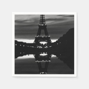 Servilleta De Papel Reflejo de la torre Eiffel de París de la época de