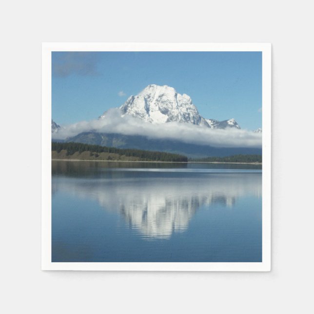 Servilleta De Papel Reflejo del Monte Moran en Grand Teton (Anverso)