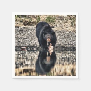 Servilleta De Papel Reflexiones del oso negro