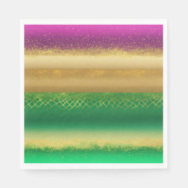 Servilleta De Papel "Regal Elegance: Green & Gold Paper"?