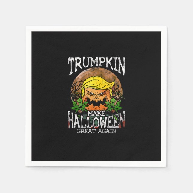 Servilleta De Papel Regalito de Trumpkin Haz que Halloween sea Grande  (Anverso)