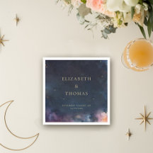 Regalo celeste Medianoche Blue Sky Stars Watercolo