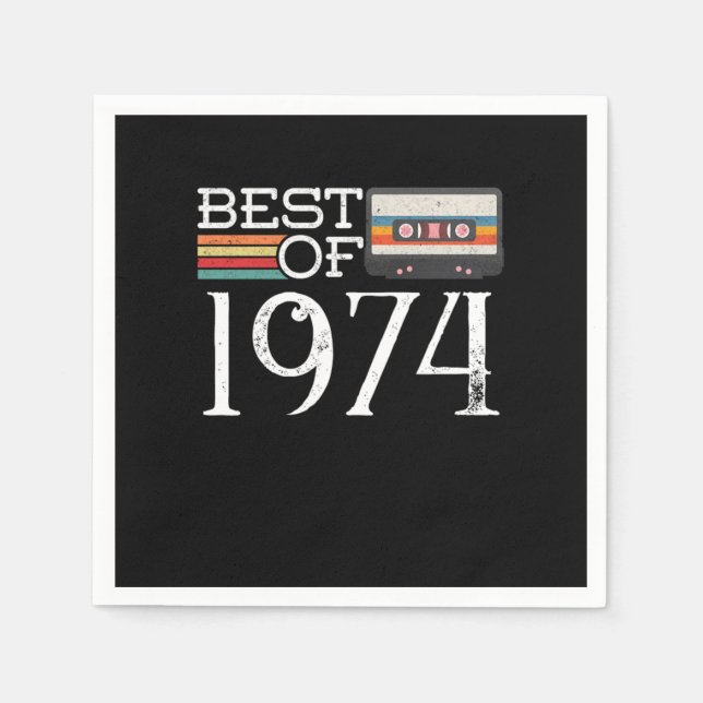 Servilleta De Papel Regalo de aniversario de 46 cumpleaños de la época (Anverso)