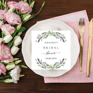 Servilleta De Papel Regalo de boda lavanda eucalipto verde