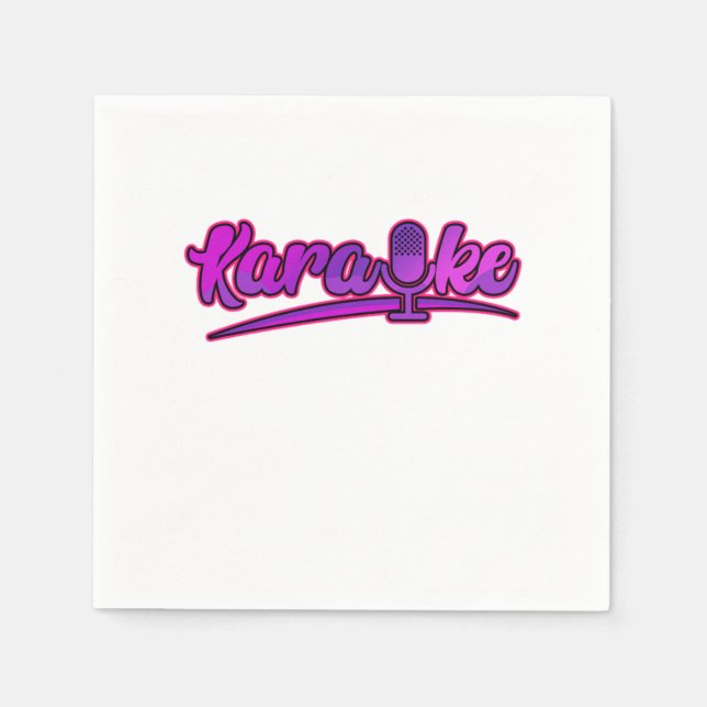 Servilleta De Papel Regalo de canción musical de cantante de micrófono (Anverso)