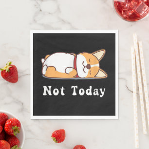 Servilleta De Papel Regalo de Corgi Lindo Amante de Perros Divertido N