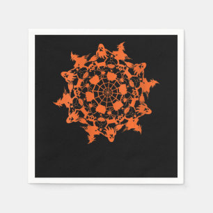 Servilleta De Papel Regalo de cráneo de fantasma de halloween Mandala