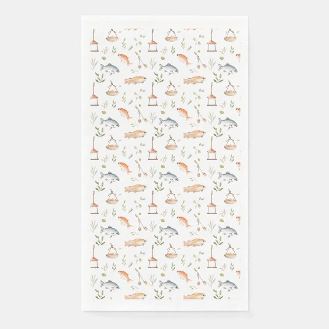 Servilleta De Papel Regalo de Cumpleaños | Pescando Conmigo (Anverso)