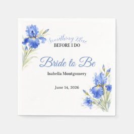 Servilleta De Papel Regalo de Despedida de Soltera Blue Iris Something