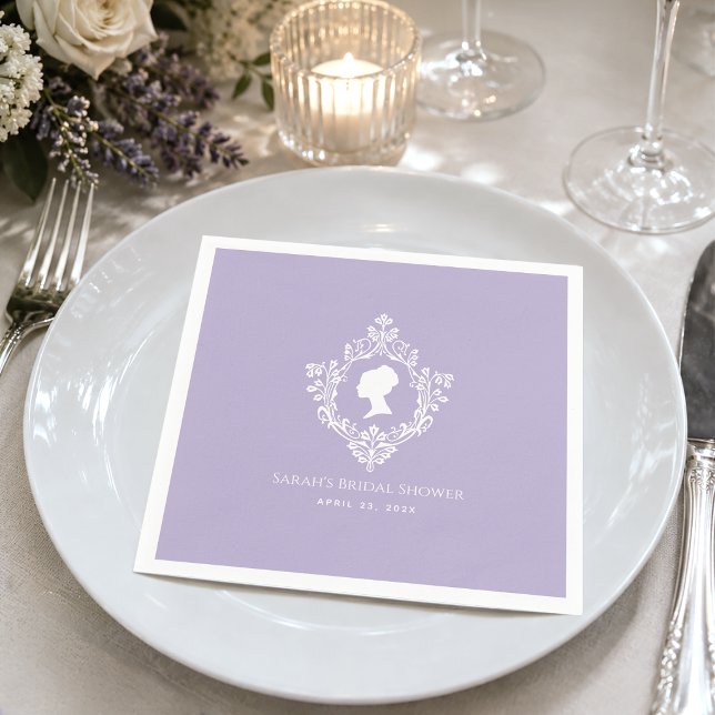 Servilleta De Papel Regalo de Despedida de Soltera Purple Regency Dama (Subido por el creador)