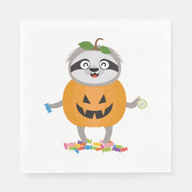 Servilleta De Papel Regalo de disfraces de calabaza para Halloween (Anverso)