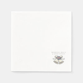 Servilleta De Papel Regalo de favor de boda 'Campanas de boda y pelota