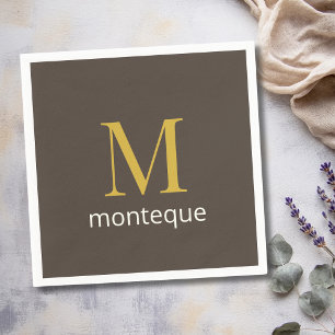 Servilleta De Papel Regalo de lujo con nombre personalizado en Taupe G