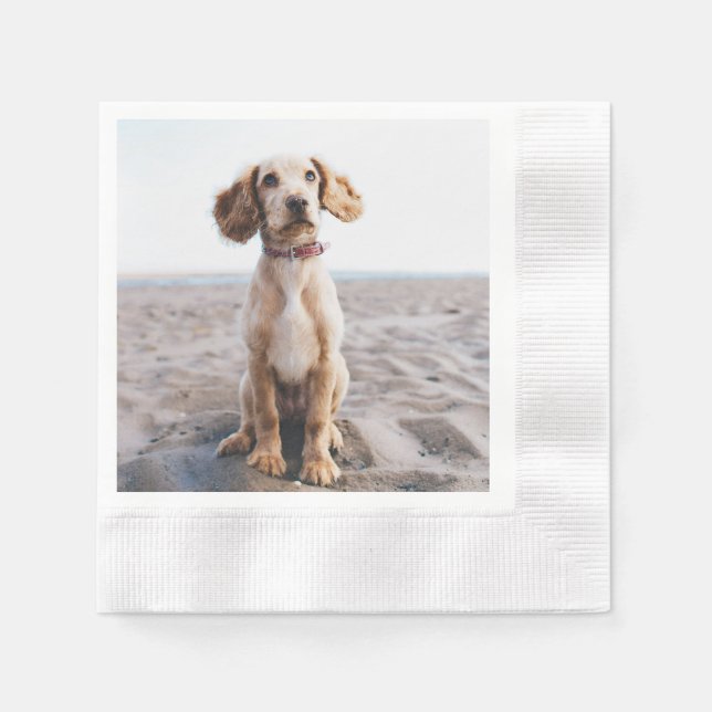 Servilleta De Papel Regalo de Napkin con foto de perro personalizado p (Anverso)