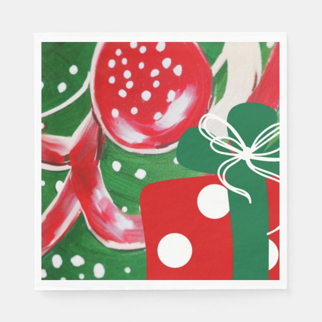 Servilleta De Papel Regalo de Navidad (Anverso)