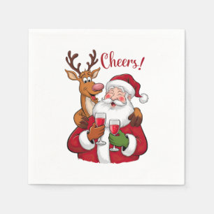 Servilleta De Papel Regalo de Navidad Cheer Santa Claus
