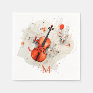 Servilleta De Papel Regalo de Nombre Monograma de Recital de Música de