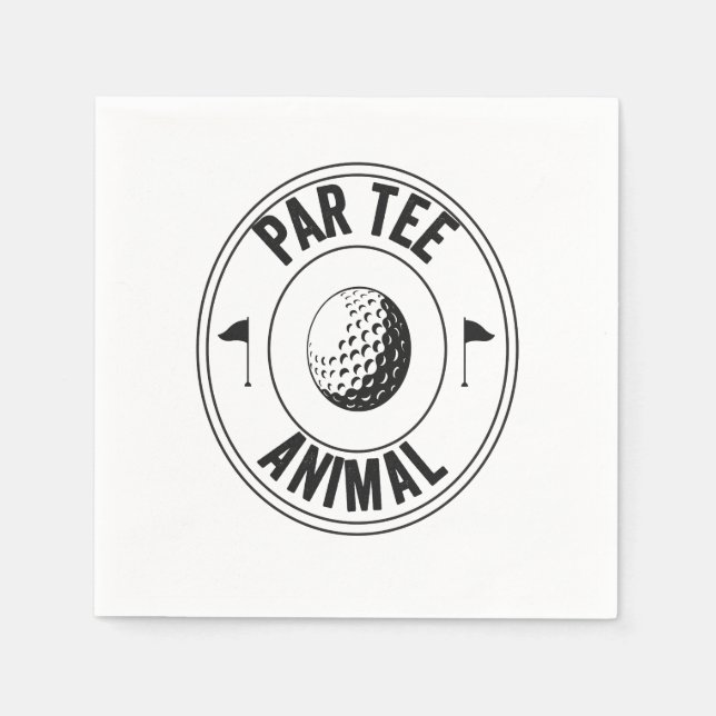Servilleta De Papel Regalo de papá de golf de Par-Tee Animal (Anverso)