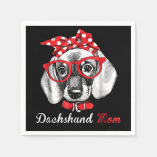 Servilleta De Papel Regalo de perro  Mamá de Dachshund encantada